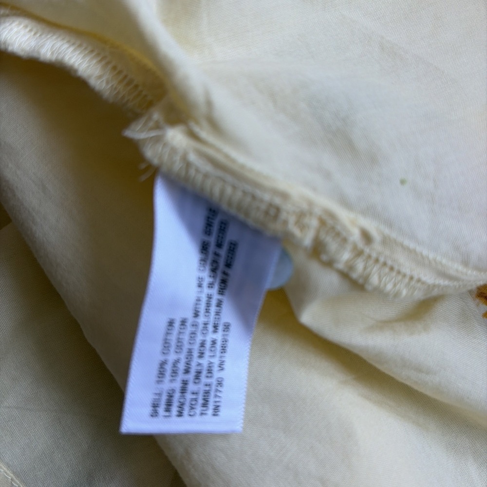 Women Puff Sleeve Mini Shirtdress - A New Day - Yellow Floral - Picture 6 of 6